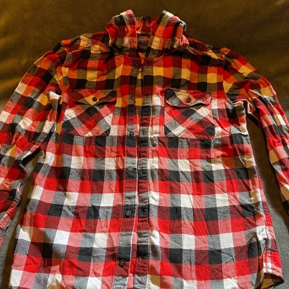 TNA Boyfriend Fit Flannel Button Up - Picture 1 of 3